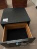Modern Black Square Nightstand with Drawer, Minimalist Wooden Side Table, Approx. 20"x20"x18" - 6