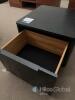 Modern Black Square Nightstand with Drawer, Minimalist Wooden Side Table, Approx. 20"x20"x18" - 7