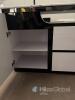 Modern White Gloss Sideboard Cabinet, Faux Marble Top, 2 Drawers, 2 Door Shelves, Asset 1046 - 8