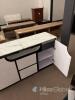 Modern White Gloss Sideboard Cabinet, Faux Marble Top, 2 Drawers, 2 Door Shelves, Asset 1046 - 11