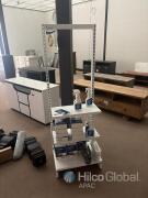 White Metal Retail Gondola Shelving Unit, 3 Tiers, Adjustable, 30"x18"x60"
