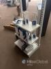 White Metal Retail Gondola Shelving Unit, 3 Tiers, Adjustable, 30"x18"x60" - 3