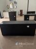 Black Wood Grain Storage Credenza with 3 Doors and Shelves, Approx. 70" x 20" x 30"