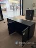 Black Wood Grain Storage Credenza with 3 Doors and Shelves, Approx. 70" x 20" x 30" - 8