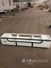 Modern White High-Gloss TV Stand with 4 Drawers, Fits Up to 85" TVs (213 cm x 76 cm x 107 cm) and weighs around 250 lbs (113 kg)