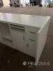 White Retail Store Counter/Reception Desk with Drawers and Cabinets - 6