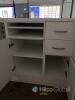 White Retail Store Counter/Reception Desk with Drawers and Cabinets - 7