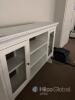 White Glass Door Display Cabinet Sideboard approximately 120 cm in height, 150 cm in width, and 35 cm in depth - 4