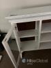 White Glass Door Display Cabinet Sideboard approximately 120 cm in height, 150 cm in width, and 35 cm in depth - 5
