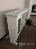 White Glass Door Display Cabinet Sideboard approximately 120 cm in height, 150 cm in width, and 35 cm in depth - 6