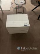 JGR Furniture White 2-Drawer Bedside Table 50 cm width x 40 cm depth x 55 cm height
