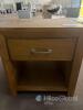 Wooden Bedside Table with Drawer 50 cm x 50 cm x 47 cm - 2