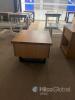 Wooden Square Side Table with Black Metal Legs 45x45x45 cm - 2
