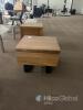 Wooden Square Side Table with Black Metal Legs 45x45x45 cm - 3