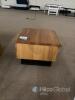 Wooden Square Side Table with Black Metal Legs 45x45x45 cm - 4