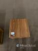 Wooden Square Side Table with Black Metal Legs 45x45x45 cm - 5