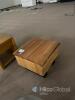Wooden Square Side Table with Black Metal Legs 45x45x45 cm - 6