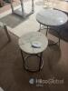 Round Marble and Chrome Side Table