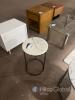 Round Marble and Chrome Side Table - 6