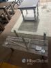 Tempered Glass Rectangular Coffee Table with Metal Legs