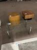 Tempered Glass Rectangular Coffee Table with Metal Legs - 2