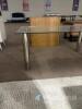 Tempered Glass Rectangular Coffee Table with Metal Legs - 3