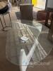 Glass Top Coffee Table with White Sculptural Base - 2