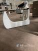 Glass Top Coffee Table with White Sculptural Base - 4