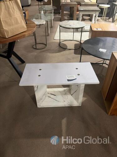 Unbranded Modern Marble-Effect Rectangular Coffee Table