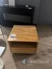 Wooden Cube Side Table with Drawer