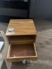 Wooden Cube Side Table with Drawer - 3