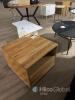 Wooden Cube Side Table with Drawer - 7