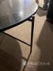 Black Marble Round Coffee Table with Metal Base - 3