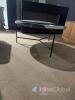 Black Marble Round Coffee Table with Metal Base - 5