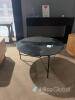 Black Marble Round Coffee Table with Metal Base - 6
