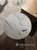 Round Marble-Top Metal Coffee Table - 2