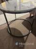 Round Marble-Top Metal Coffee Table - 3