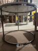 Round Marble-Top Metal Coffee Table - 4