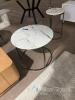 Round Marble-Top Metal Coffee Table - 5