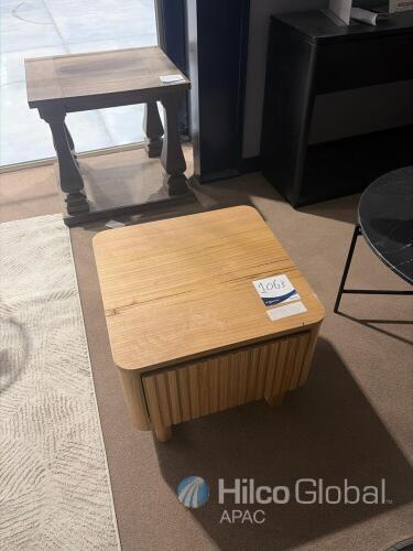 Wooden Square Side Table with Drawer