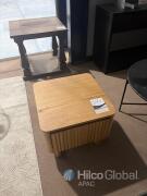 Wooden Square Side Table with Drawer