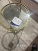 Metal and Glass Round Side Table E144741 - 2