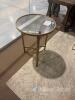 Round Glass Top Gold Metal Side Table - 5