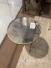 Round Glass Top Gold Metal Side Table - 6
