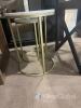 Nesting Side Tables with Gold Metal Base and White Marble Tops - 4
