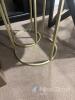 Nesting Side Tables with Gold Metal Base and White Marble Tops - 5