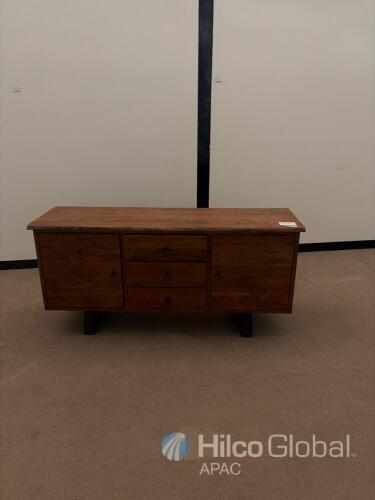 Wooden Sideboard Cabinet with Drawers and Doors