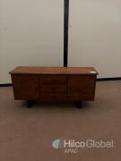 Wooden Sideboard Cabinet with Drawers and Doors