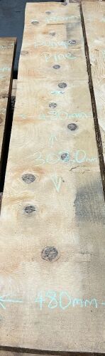 Bunya Pine Boards, 3.02m x 480mm x 50mm x 8 pieces