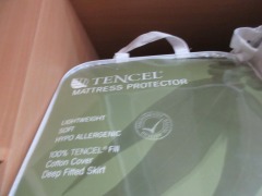 Tencel Mattress Protector, King Single, 2 x Tencel Pillow Protectors - 2